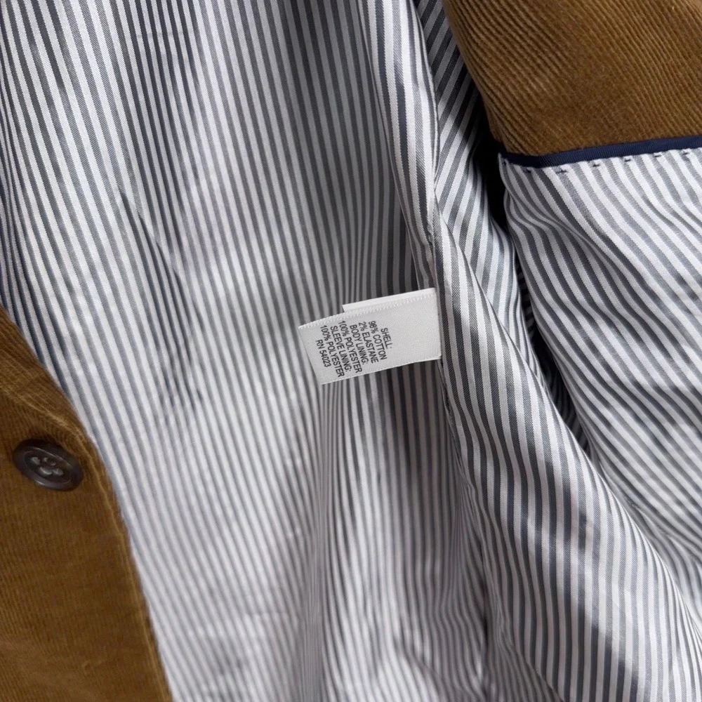 Banana Republic Blazer Mens 46L Brown Corduroy Tailored Fit Duca Visconti Career
